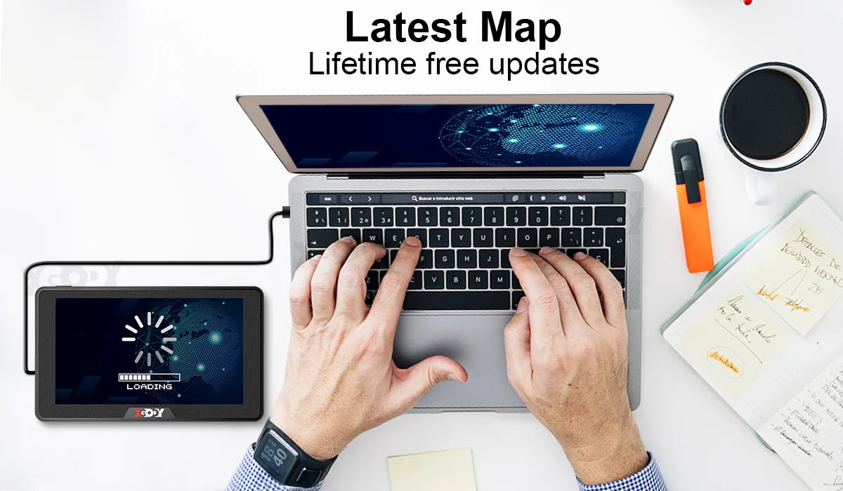 XGODY 9-Inch Truck Sat Nav with UK and Europe Maps