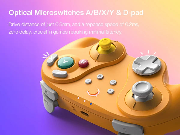 Kabelloser Gamecontroller für Switch, PC & GameCube mit Hall-Effekt-Sticks