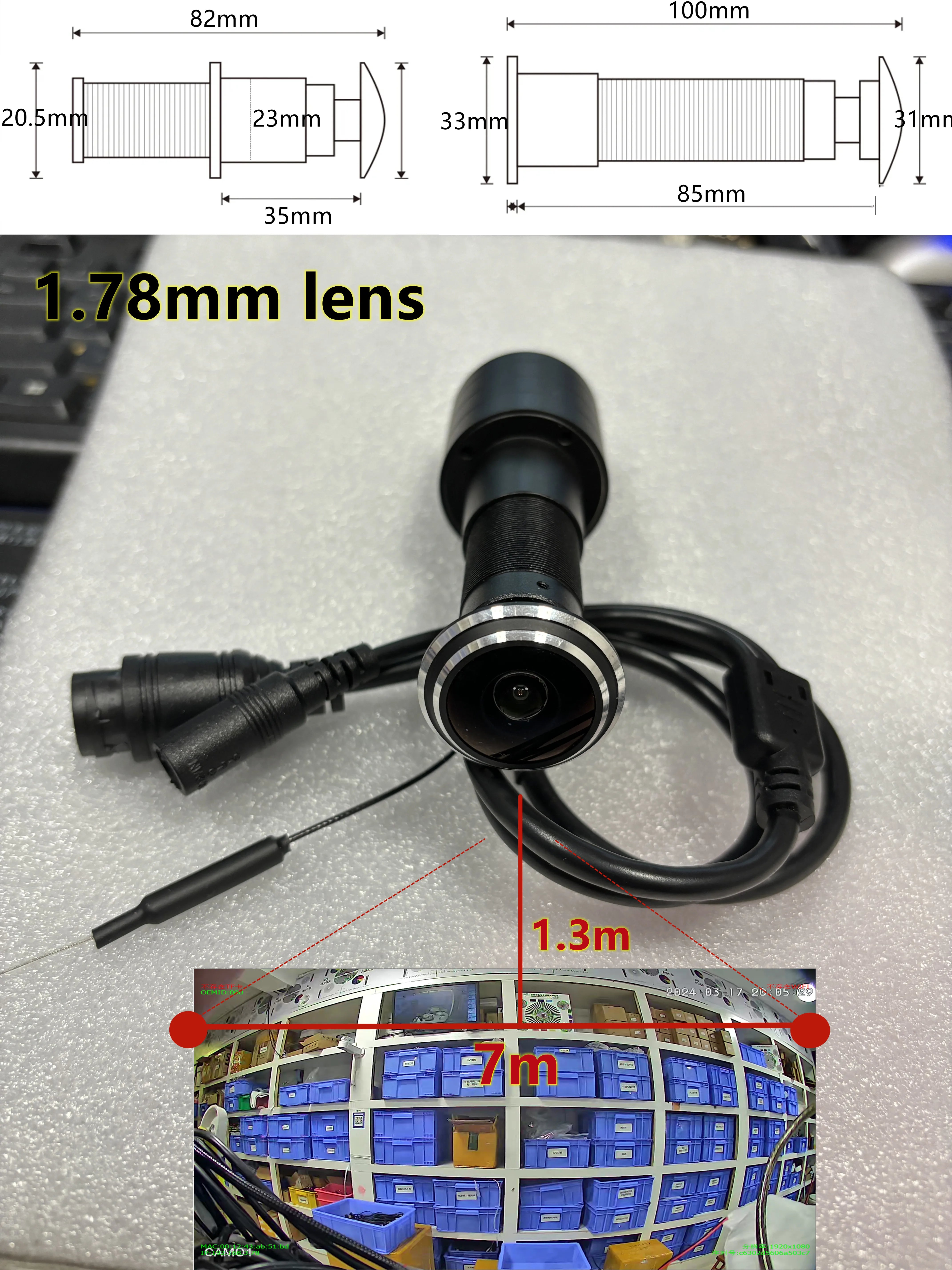 ICSEE 1080P Wide-Angle Door Eye Security Camera