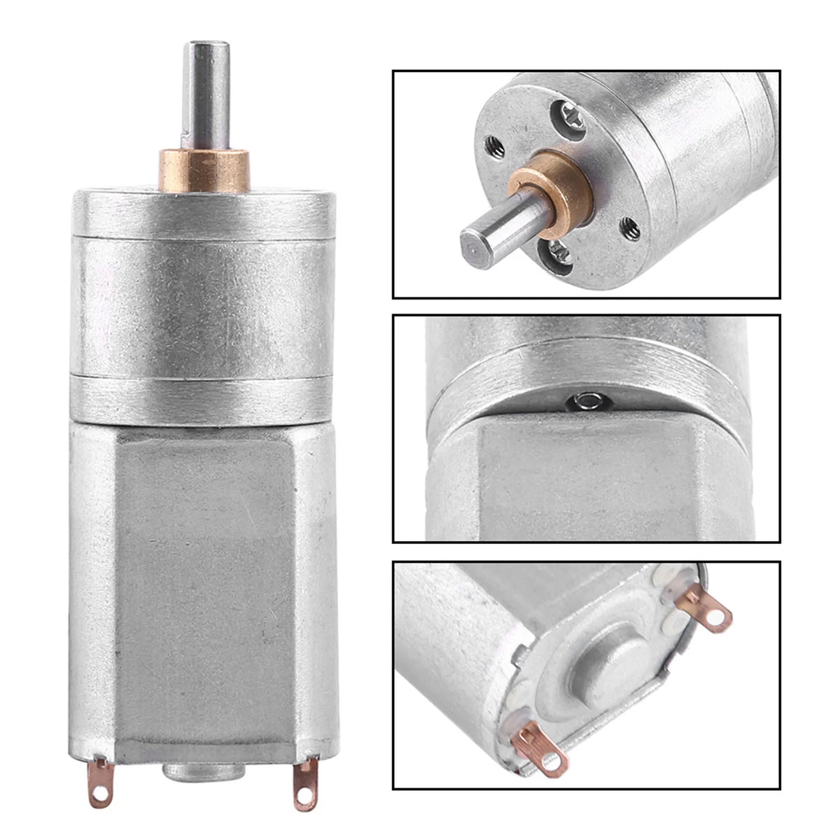 12 V:n suurivääntöinen alennusvaihdemoottori, 15-200 RPM, 20 mm:n vaihteisto