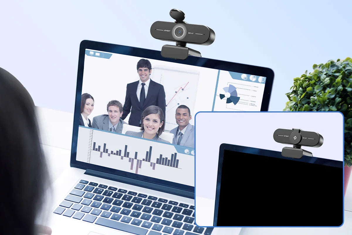 4K Webcam 1440P 2K Webcamera 1080P EMEET C60E Autofocus USB Computer Camera voor Wonen/ Video Bellen/ Conferentie