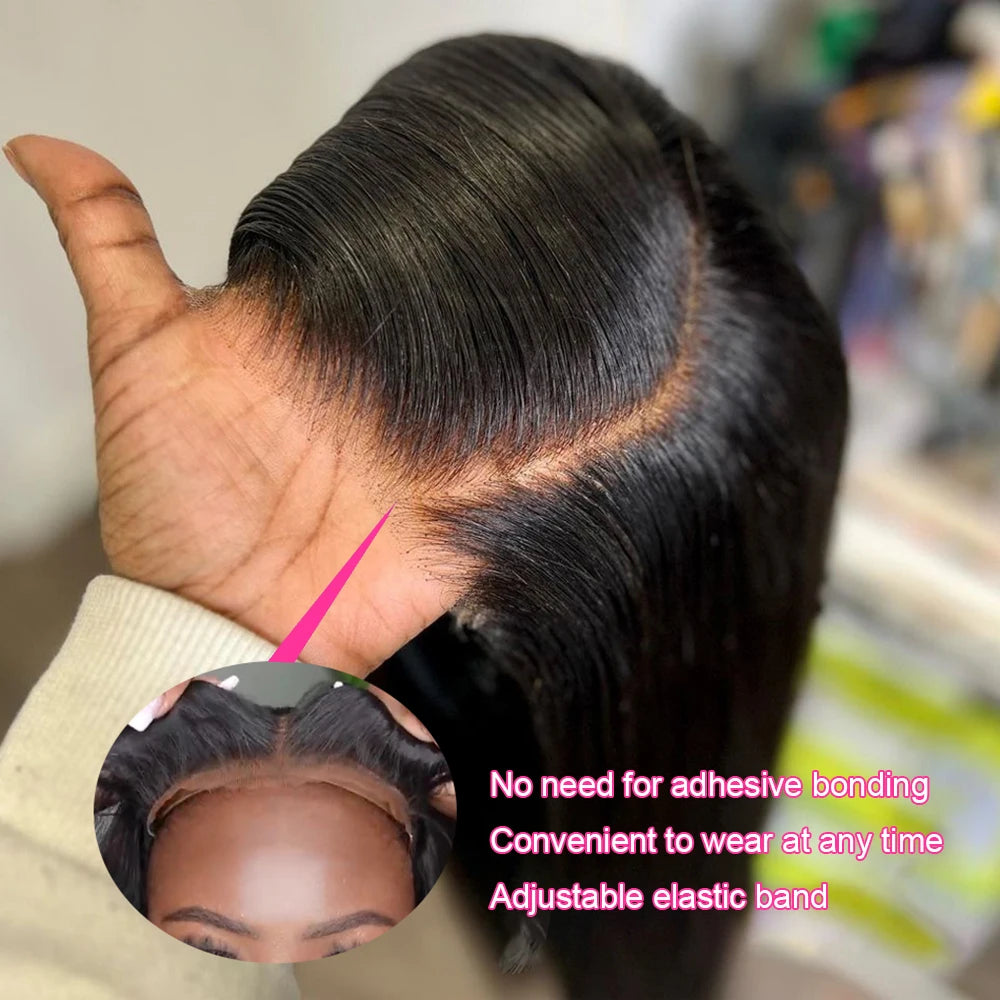 250% Density Brazilian Bone Straight Glueless HD Lace Wig