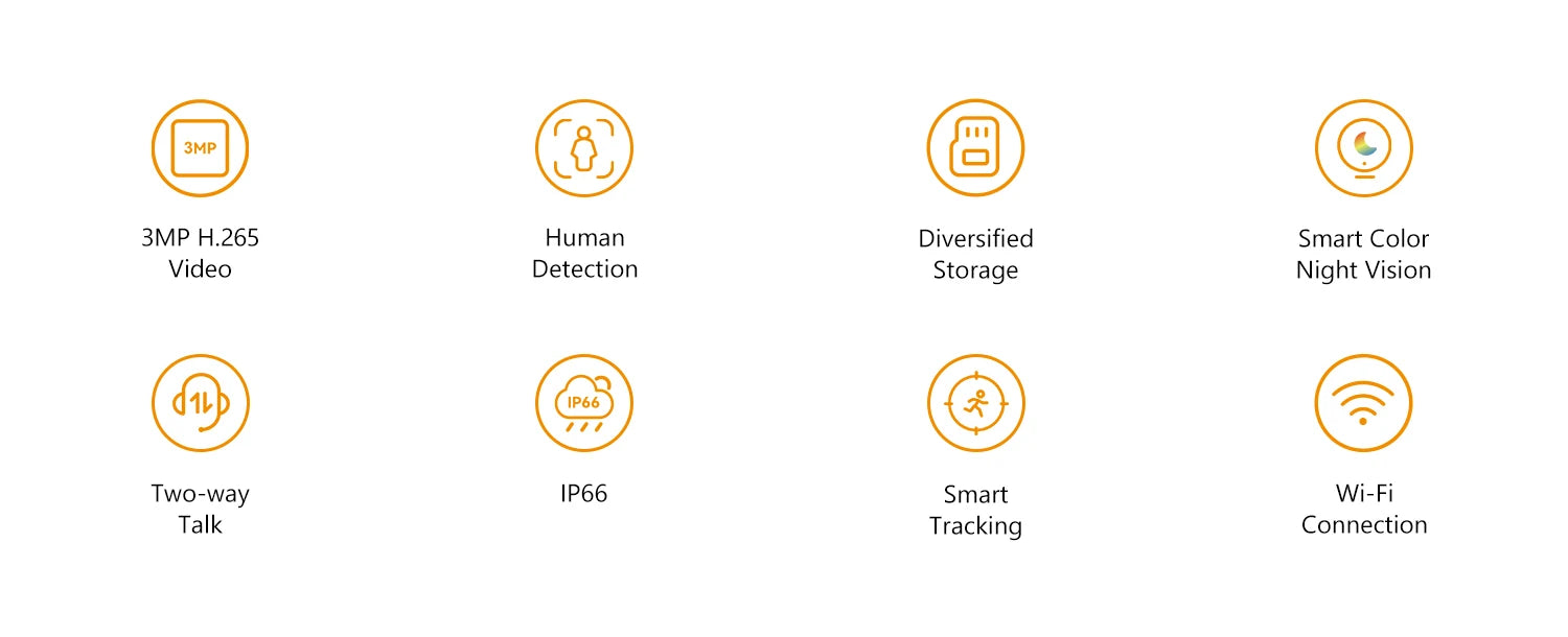 IMOU Outdoor IP66 DK7 3MP Camera Colorful Night Vision Wi-Fi  AI Human Detection Camera Surveillance