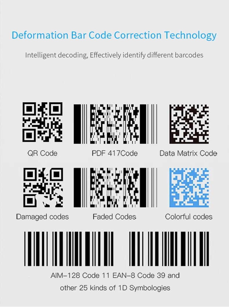Handheld 1D/2D Barcode Scanner - Connection Options