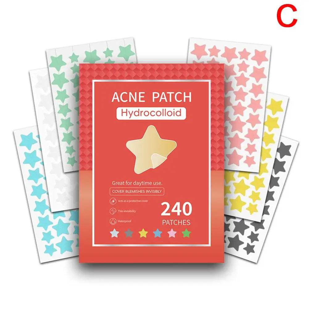 Colorful Star Pimple Patch Acne Colorful Invisible Acne Removal Skin Care Stickers Concealer Face Spot Beauty Makeup Tools 
