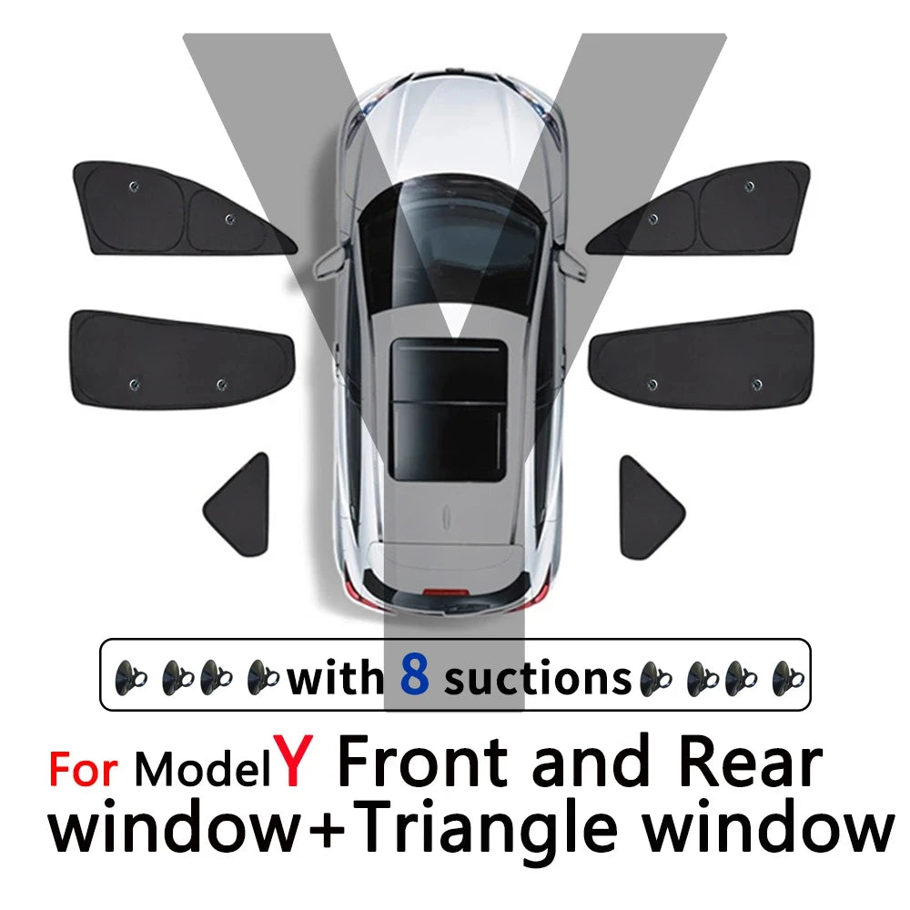 Vehicle Window Sunshades for Model 3 and Model Y – Options