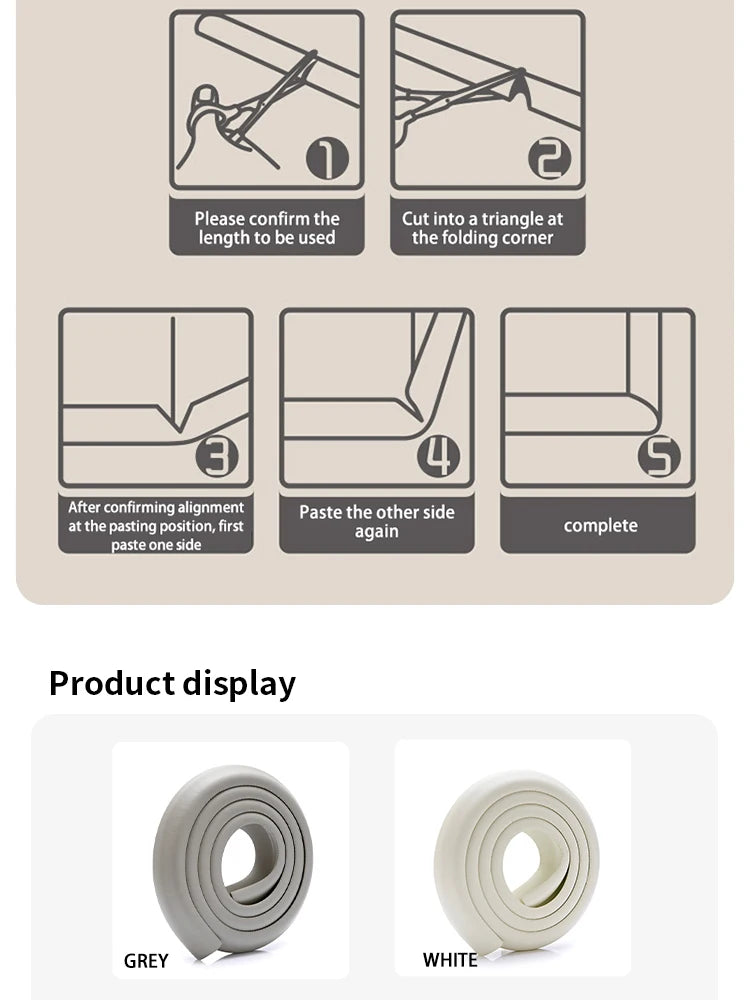 Table Corner Safety Strips – Soft Baby Protection