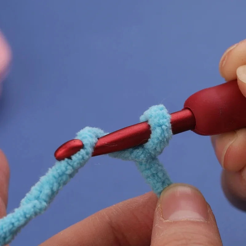 KRABALL Silicone Handle Crochet Hooks Set Needle Aluminum Hook for DIY Knitting Sweater Weaving Knit Hook Tools Accessories 