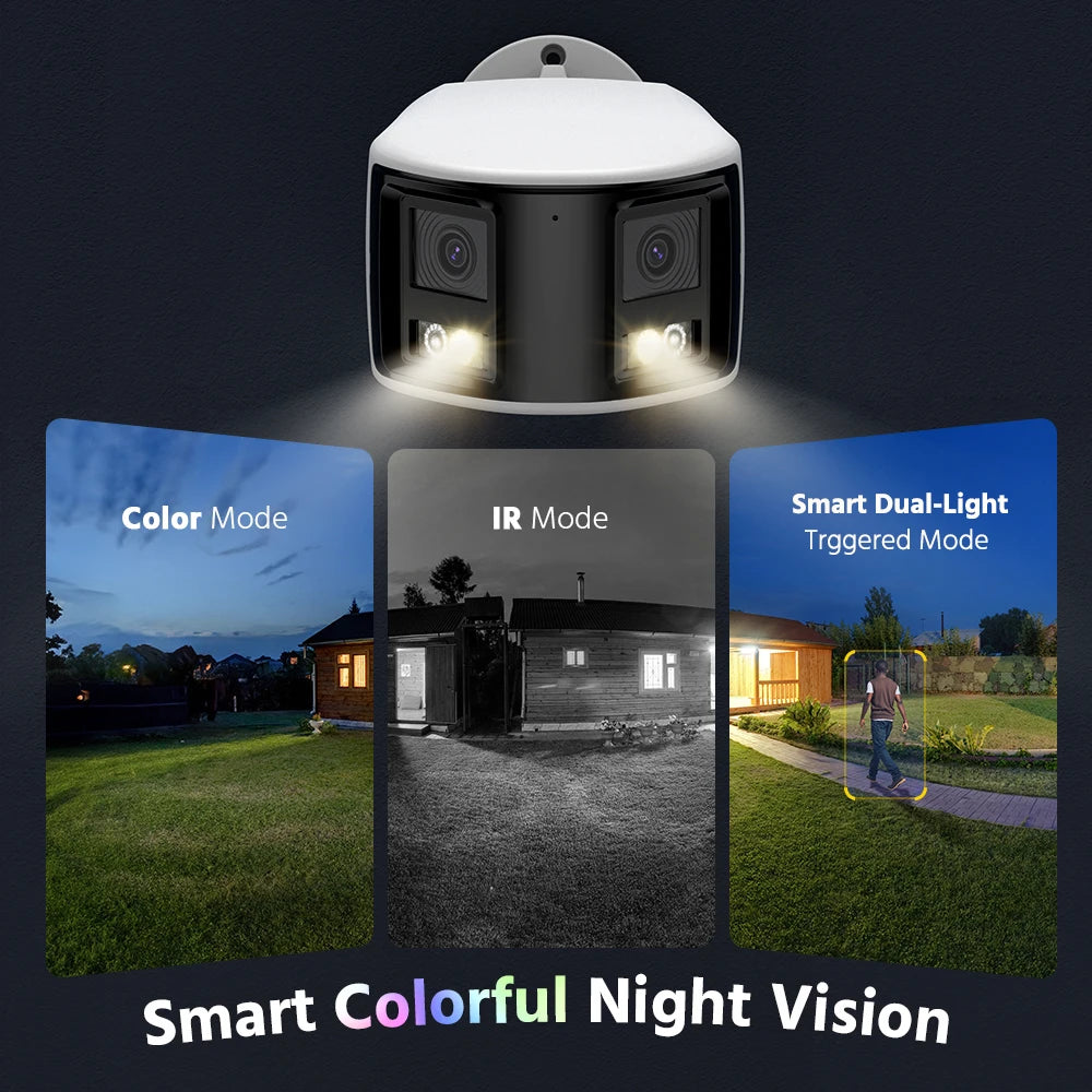 ANNKE 8MP Dual-Lens 180° Outdoor Security Camera with Audio