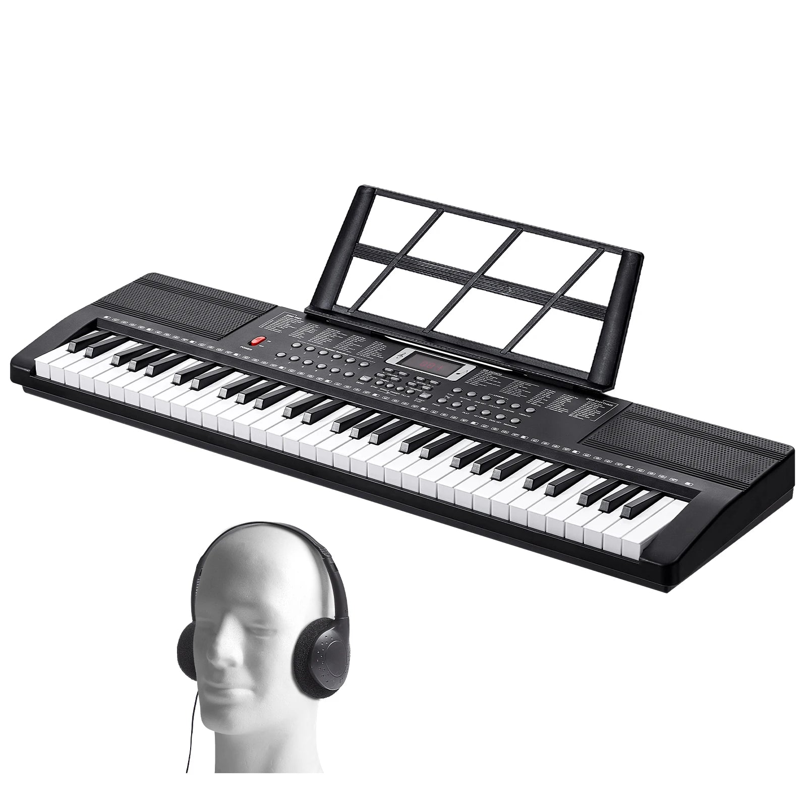 61-Key Digital Keyboard Piano with 200–600 Tones for Beginners