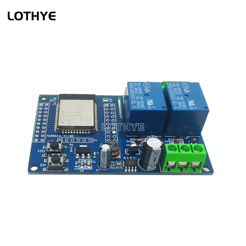 ESP32 Dual-Relay Wi-Fi and Bluetooth Development Board