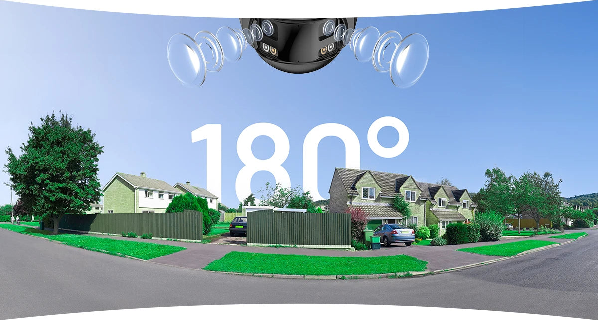 4K 8MP 180° Dual Lens Security Camera with Color Night Vision