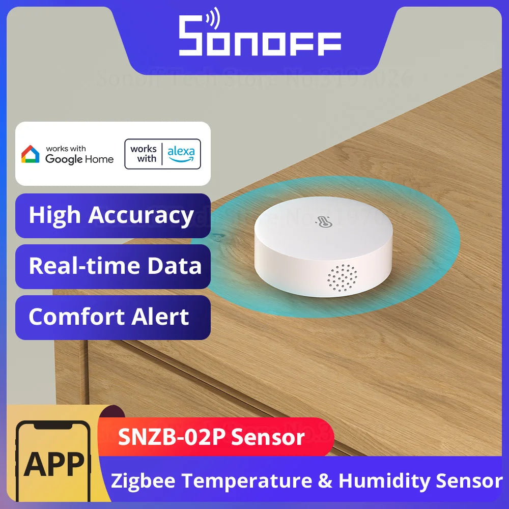 SNZB-02P Zigbee Temperature and Humidity Sensor