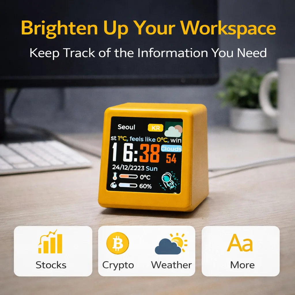 Wi-Fi Desk Clock and Online Data Display