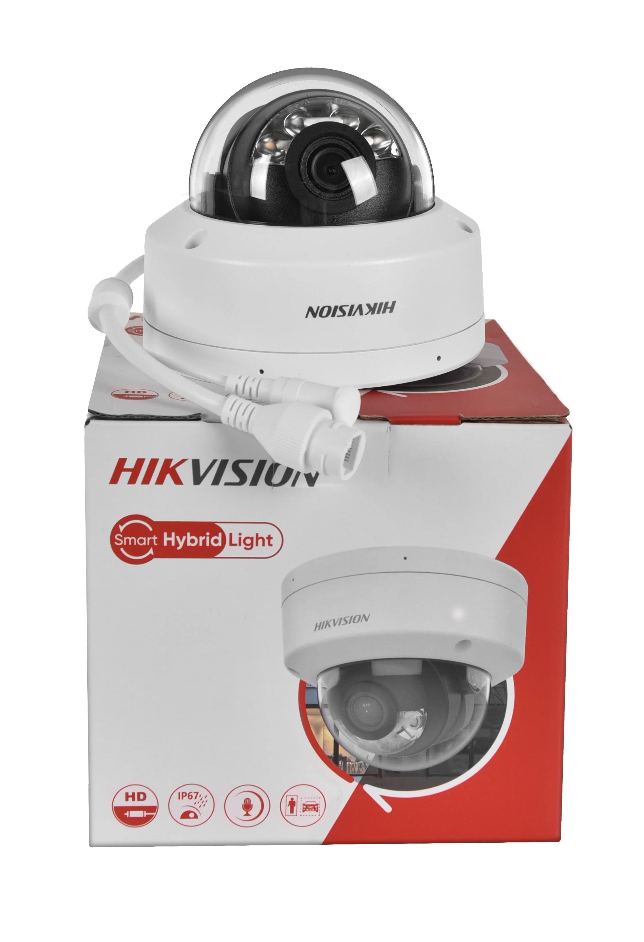 Hikvision 8MP IP Camera DS-2CD1183G2-LIUF Built-in Mic Dual-Light 4K Smart Hybrid Light SD card slot Fixed  Dome Network Camera 