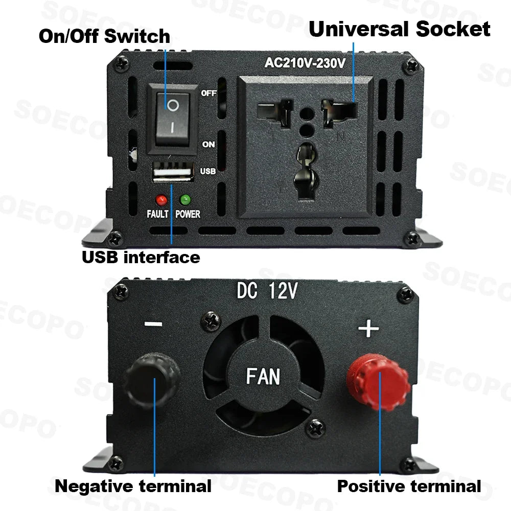 SOECOPO 7000W Solar Power Kit with 100A Controller & 300W Panel Inverter 12V to 110V/220V for Home/Camping/RV/Emergency Backup