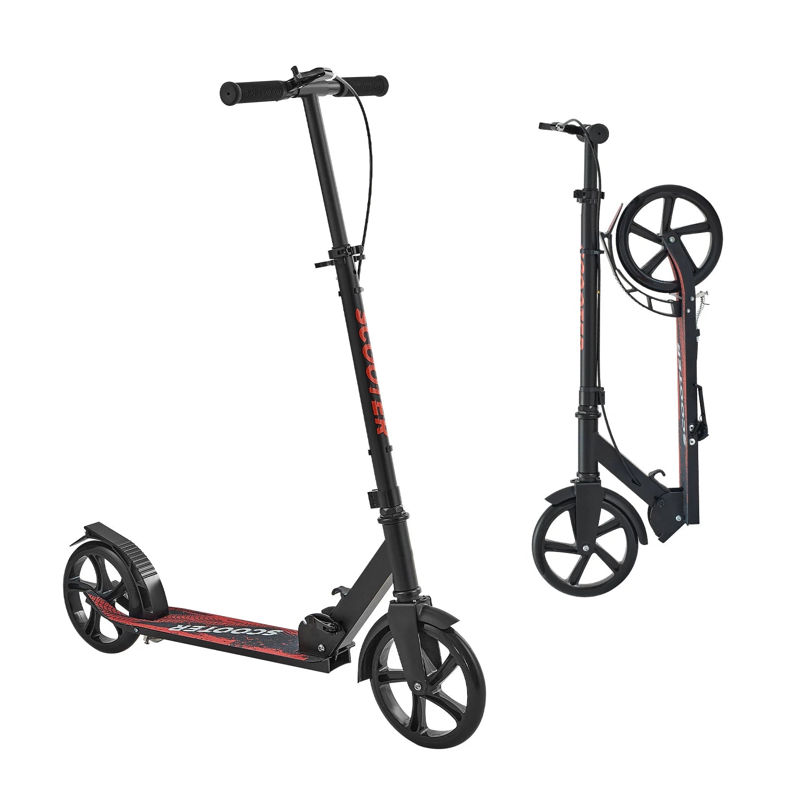 SucceBuy Kick Scooter for Kids Ages 8+ Teens & Adults 2-Wheel Toddler Scooter with Height Adjustable Handlebar for Boys & Girls
