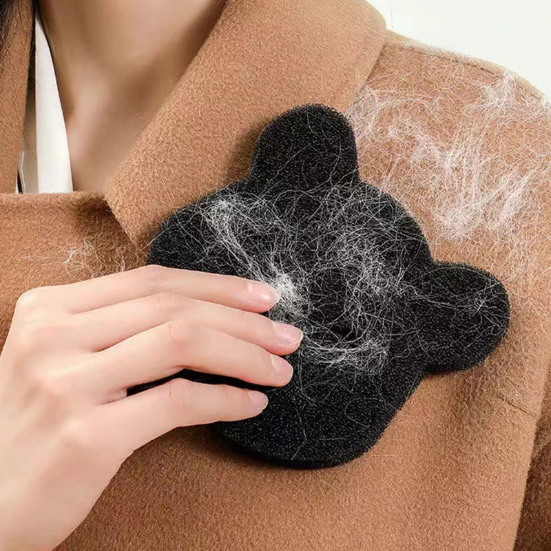 2 /4 Sets Of Household Pet Hair Remover, Machine Washed Bear Sticky Sponge, Reusable, Suitable For Washing Machine, Dryer, Black 