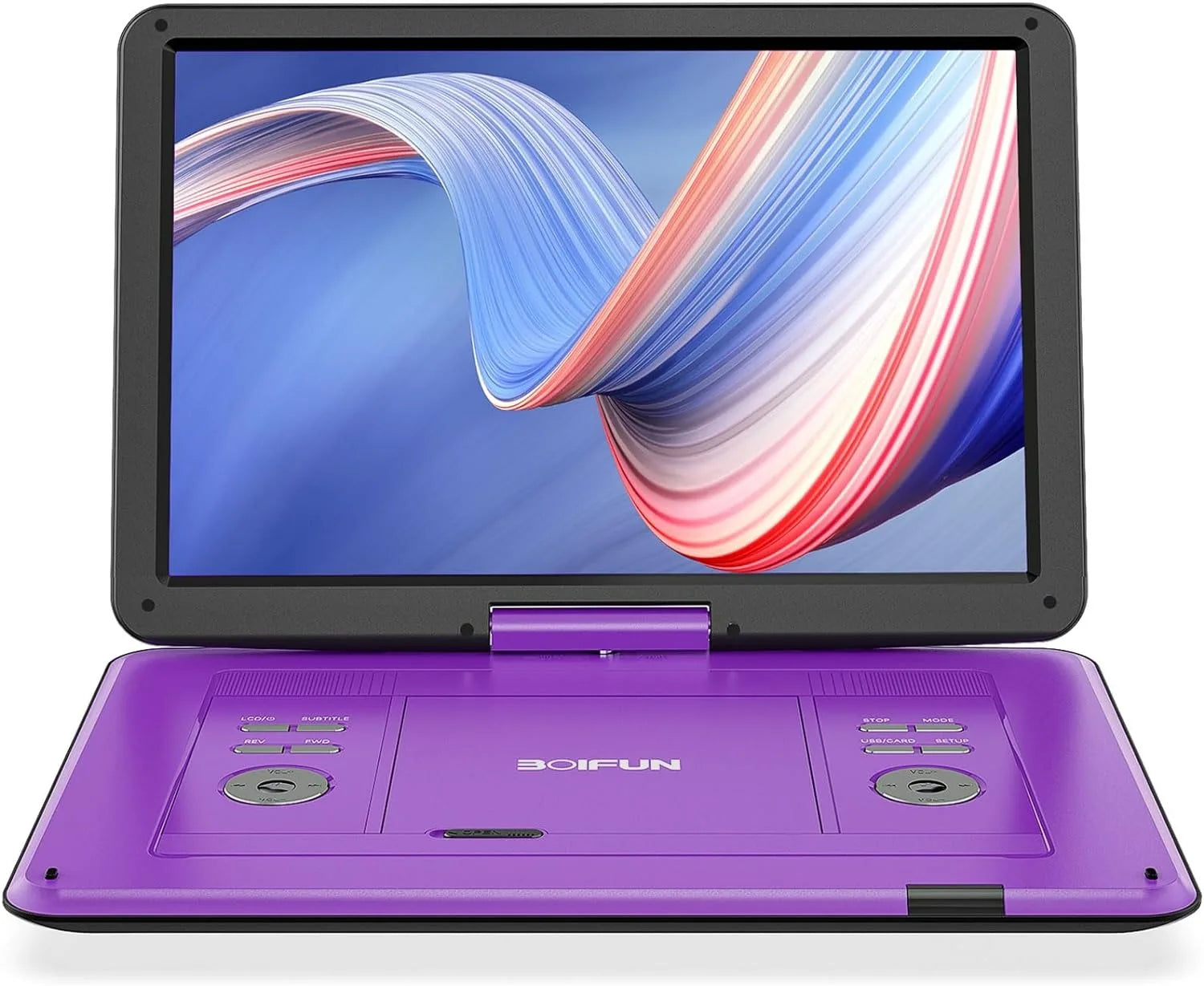 BOIFUN Portable DVD Player with 15.6" Swivel Screen