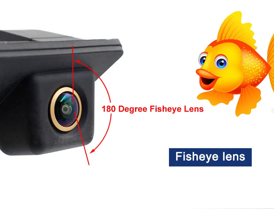 1080P AHD Car Rear View Camera 175° Wide Angle with Guide Lines