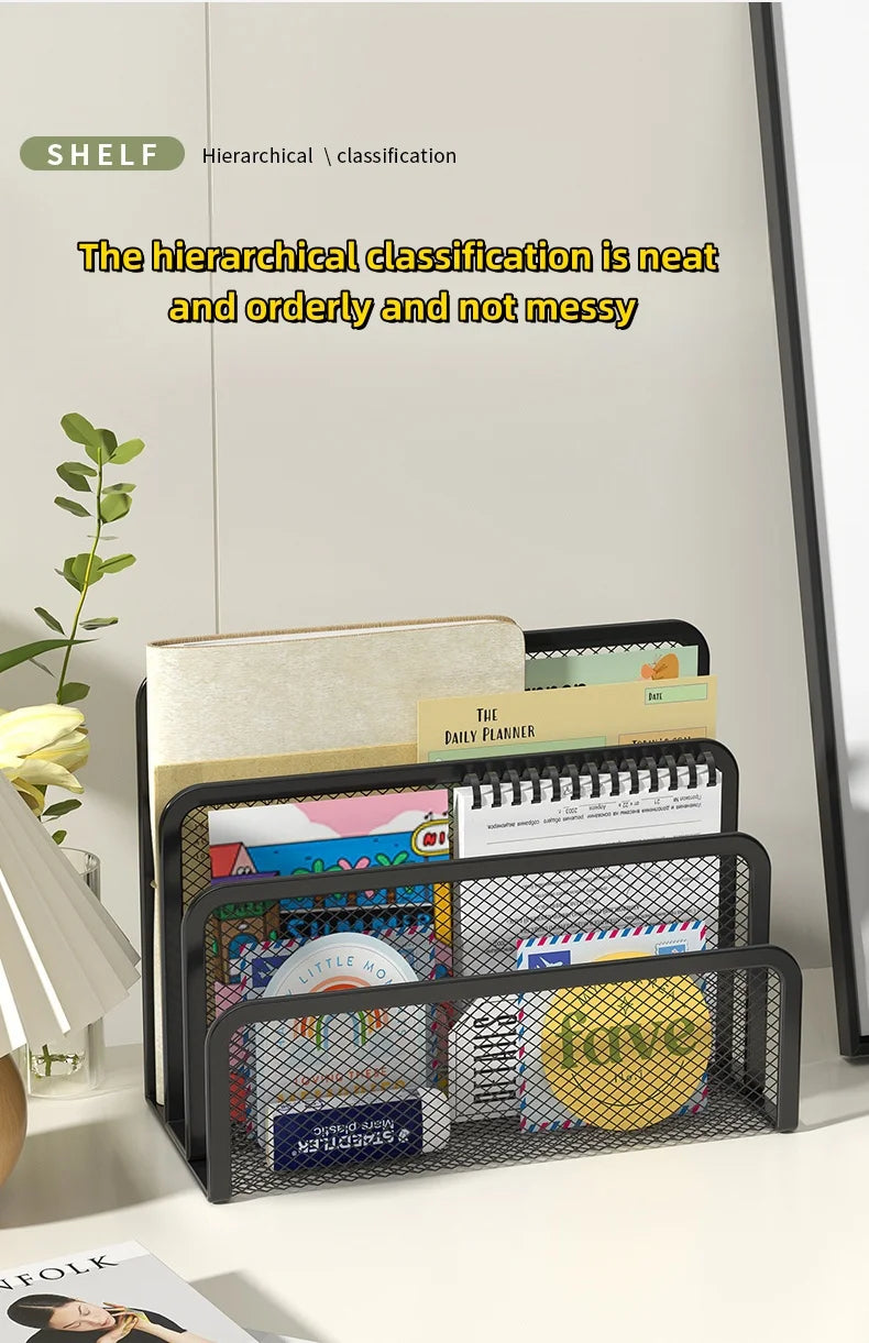 Metal Mesh Desktop Mail Organiser