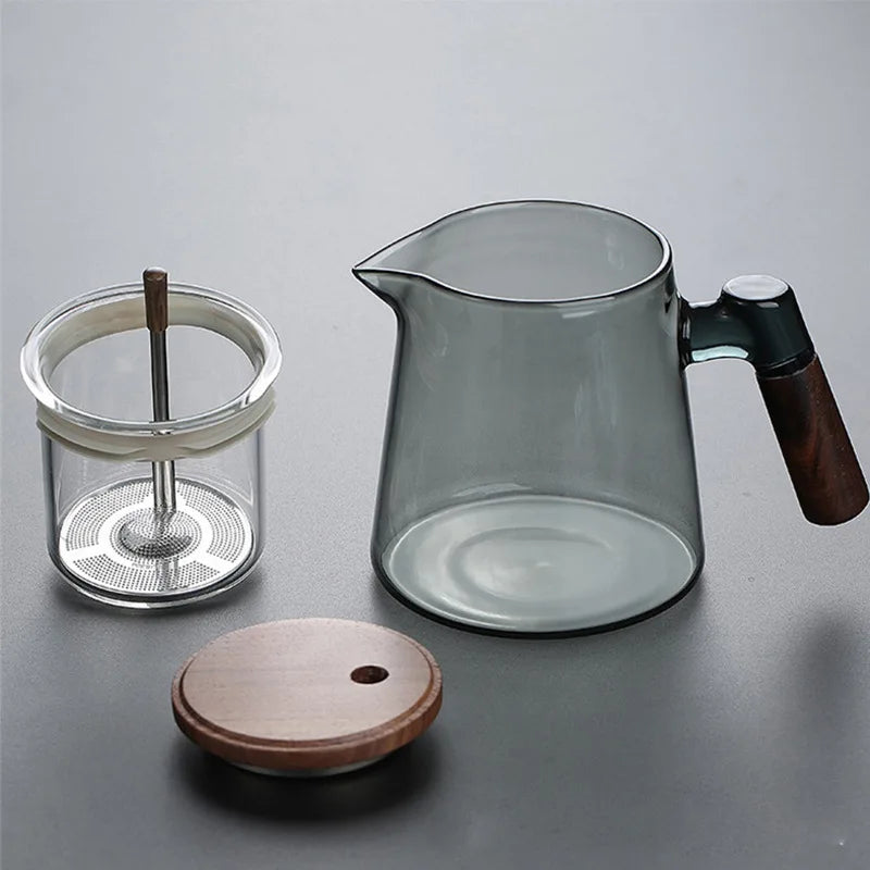 Tea Ceremony Culture Large Capacity Dividing Teacup Removable Glass Inner Tank Home Tea Water Separation Filter Teacup 