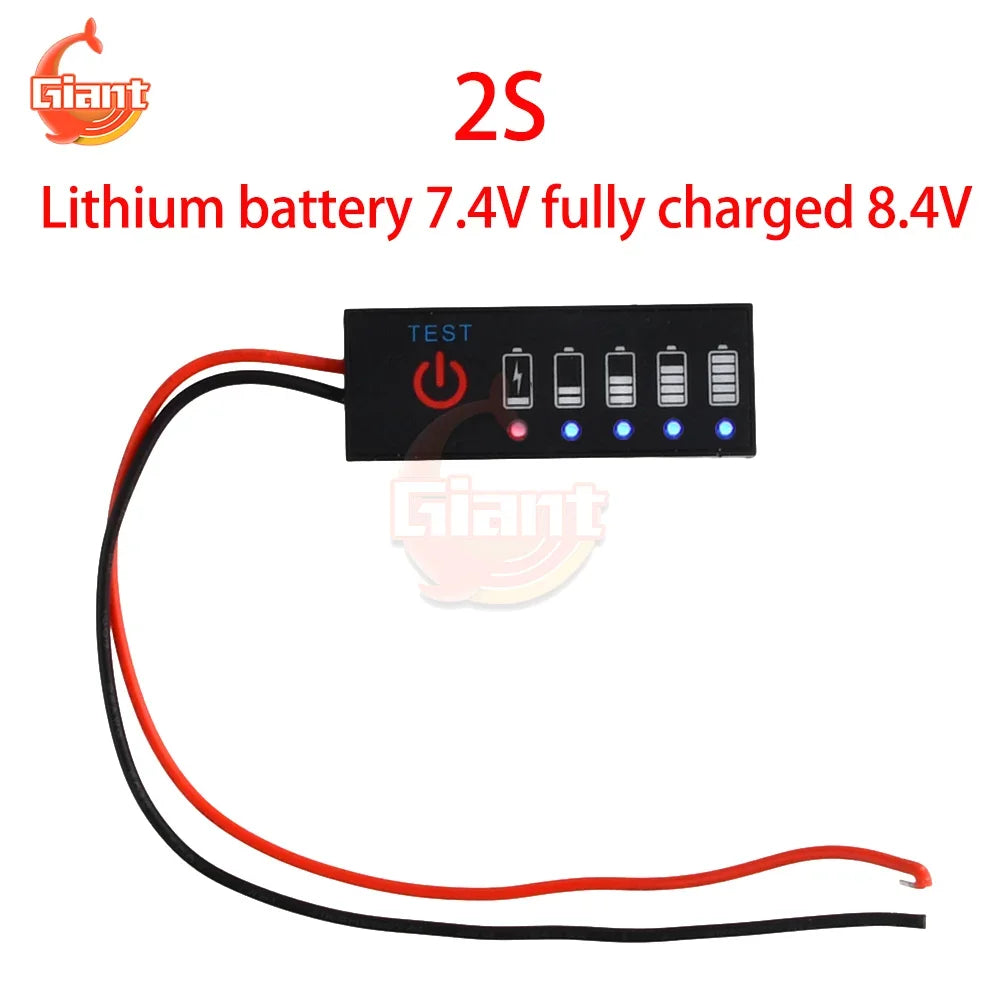 1-7S 2-8S 3-14S Battery Level Indicator 18650 Lithium Universal Battery Capacity Charge Tester LED Indicator Light Display Board 