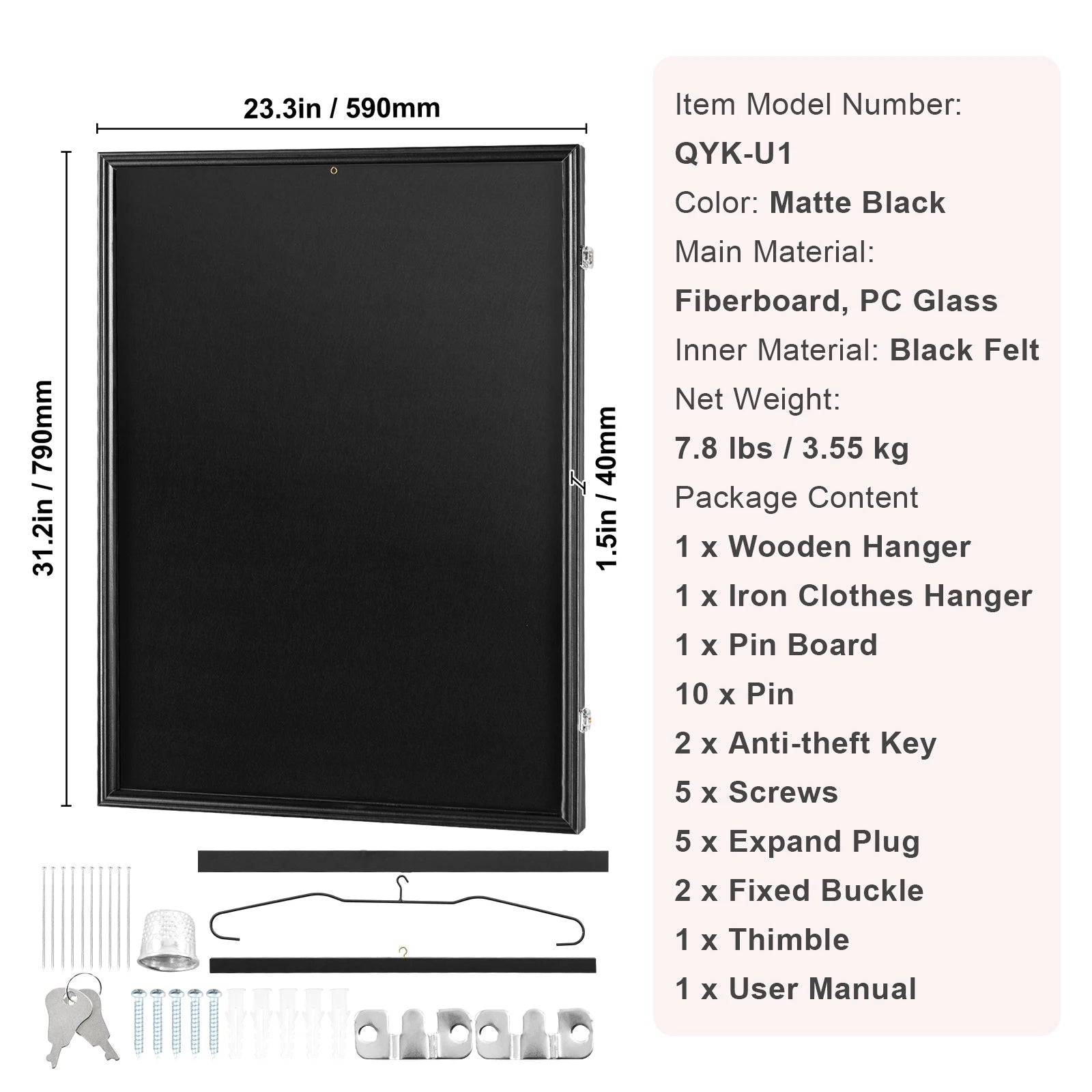 Jersey Display Frame Case Lockable Shadow Box with UV Protection