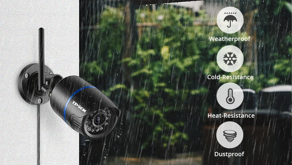 Cameră de securitate WiFi de exterior 4MP cu alerte de mișcare și vedere nocturnă