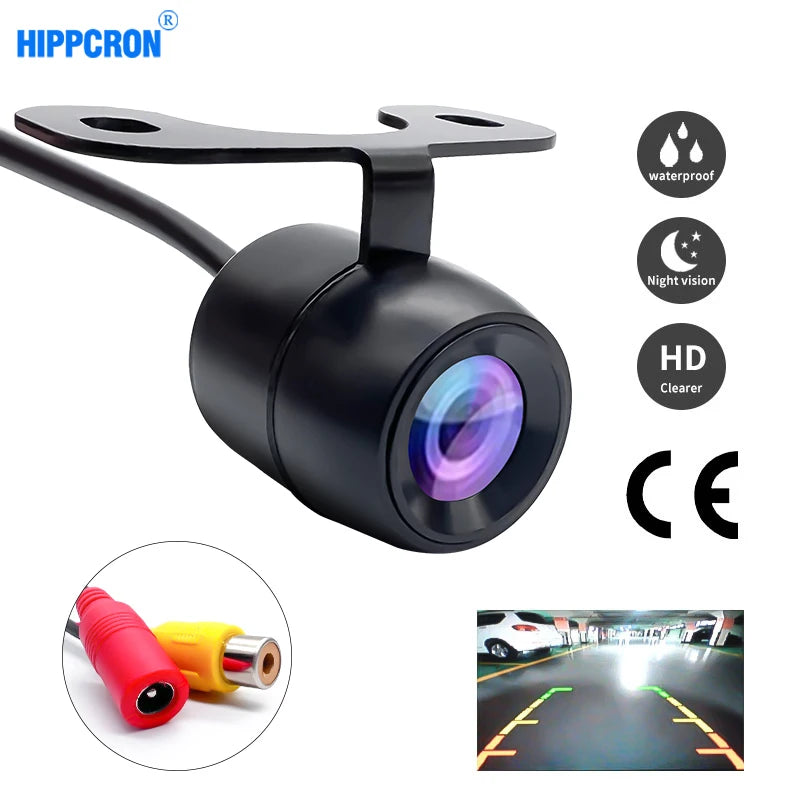 Car Reverse Camera HD Night Vision Wide Angle Rear View Parking Camera Waterproof CCD LED Auto Backup Monitor Color Image 