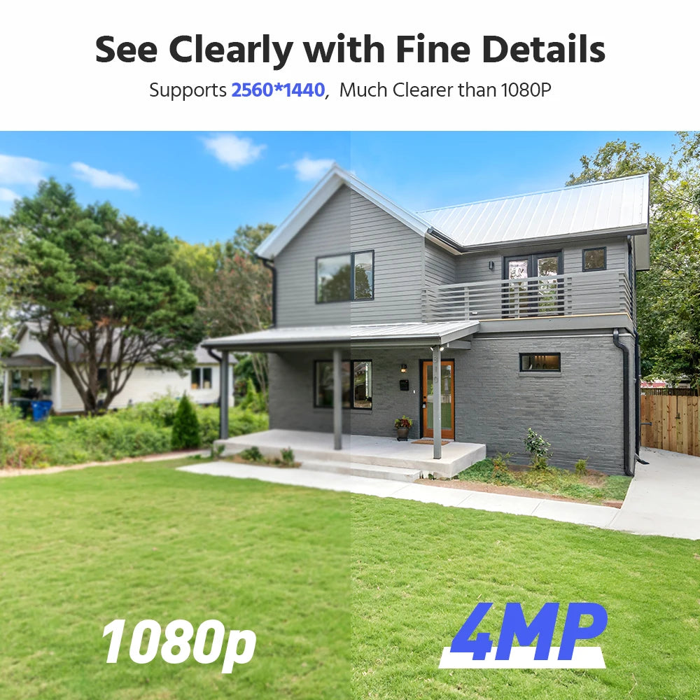 4MP Wireless PT Solar Security Camera System with NVR