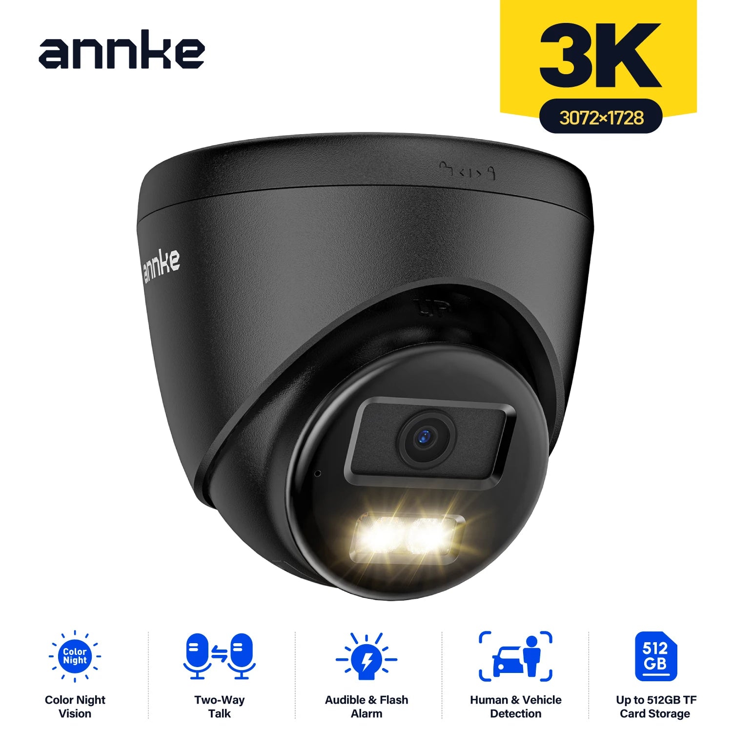 ANNKE AC500 3K Outdoor PoE Security Camera with Human Detection