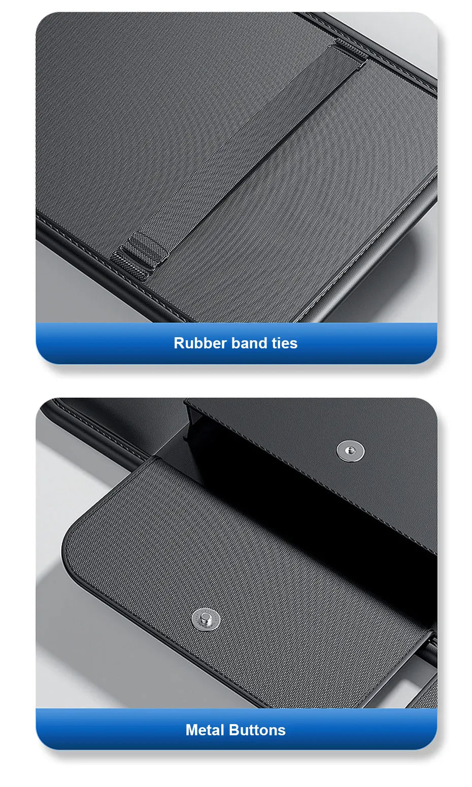 SEAMETAL Luxury Car Sun Visor Organizer Universal Visor Panel Storage Bag PU Leahter Multi-Pocket Auto Storage Pouch Glasses Box