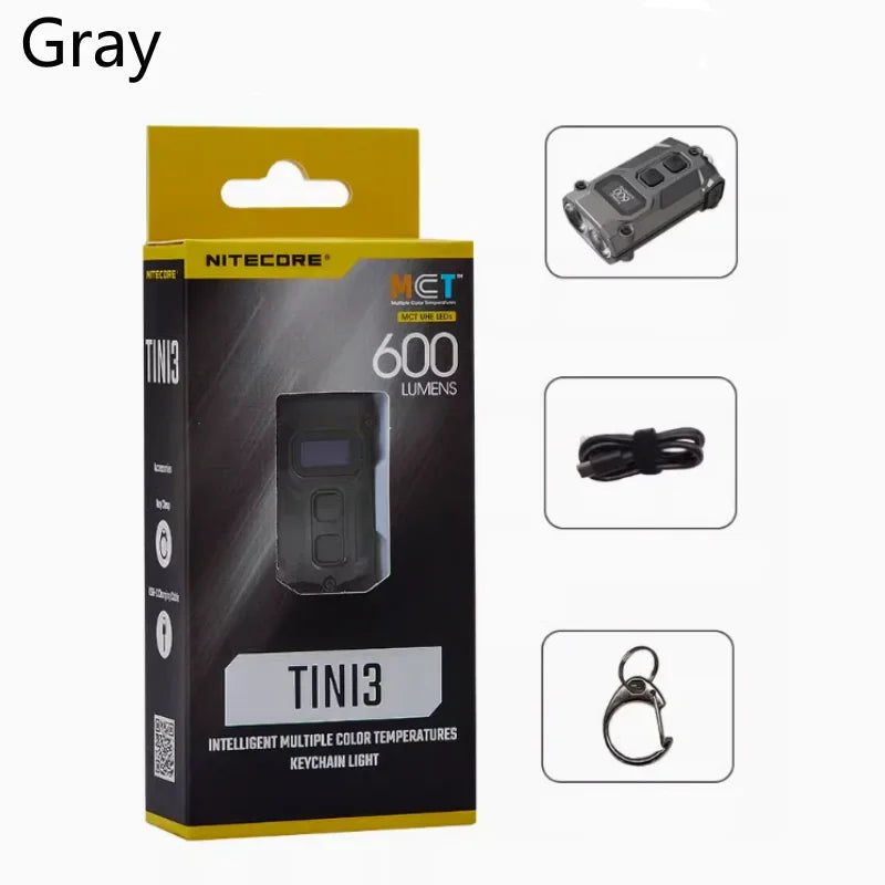 TINI3 600-Lumen Rechargeable Keychain Flashlight