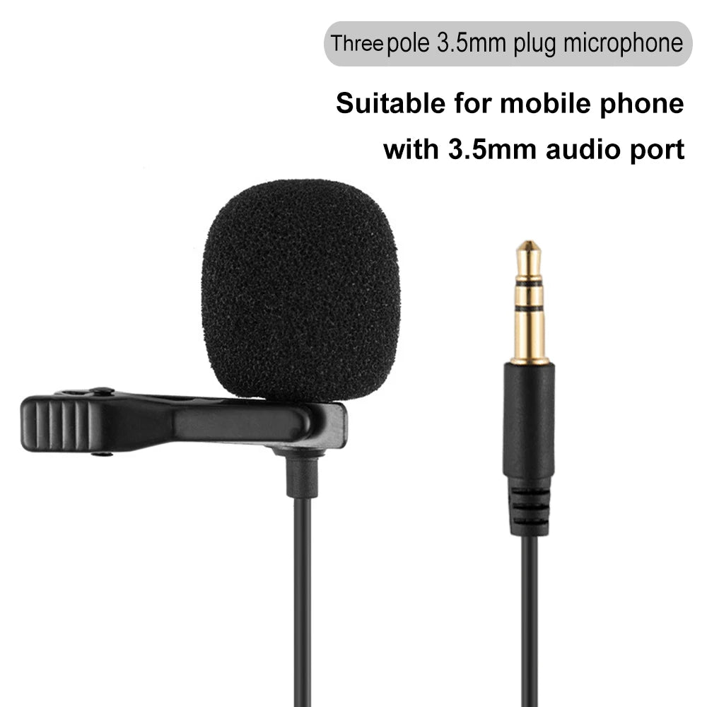 Mini Metal Clip-On Condenser Microphone with 3.5mm Plug