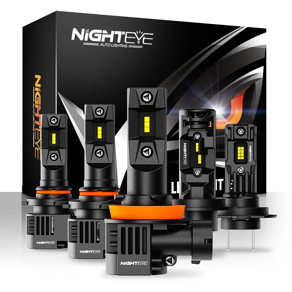 NIGHTEYE H7 LED-Birnen Canbus 35000LM LED h4 H11 H8 H9 9005 HB3 9006 HB4 Auto-Lichter 80W 6500K Weiß Mini-Größe Auto-Scheinwerferbirnen
