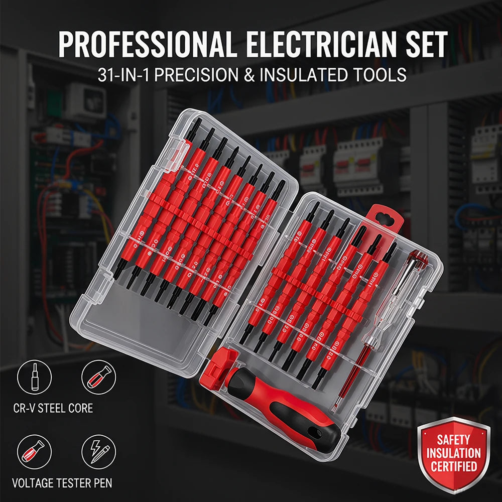 Interchangeable Screwdriver Set - 18- or 31-in-1