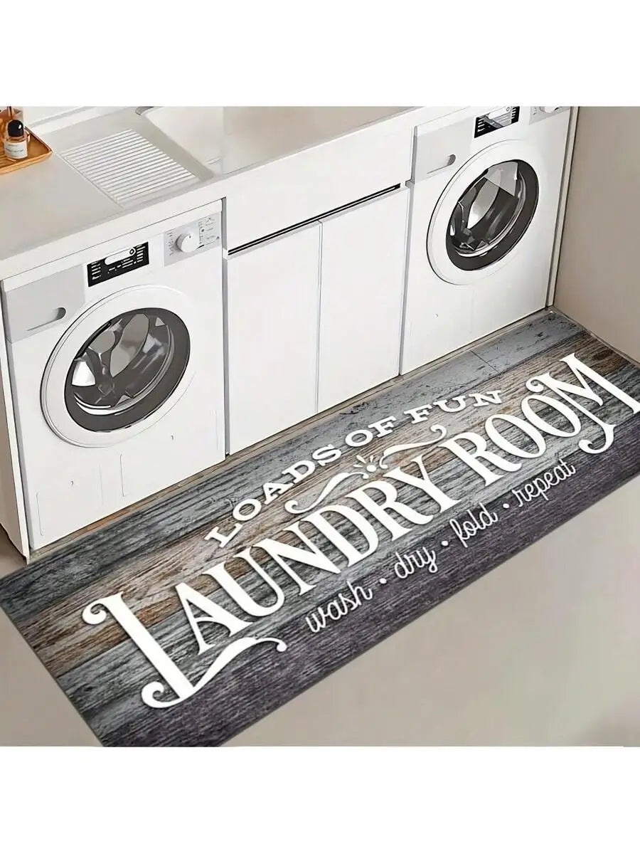 Anti-Slip Laundry Room Mat for Kitchen Bathroom Hallway