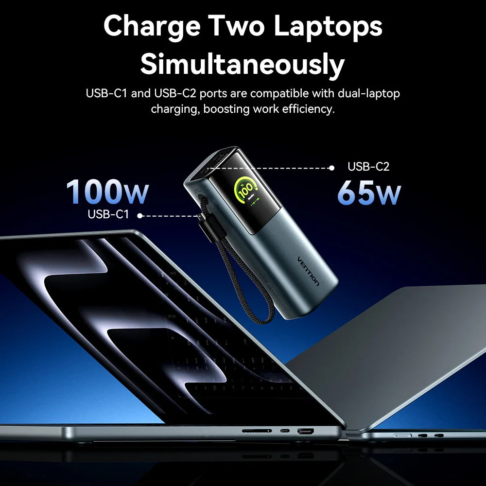 Power Bank 165W 20000mAh Szybkie Ładowanie Ładowarka do Laptopa i Telefonu