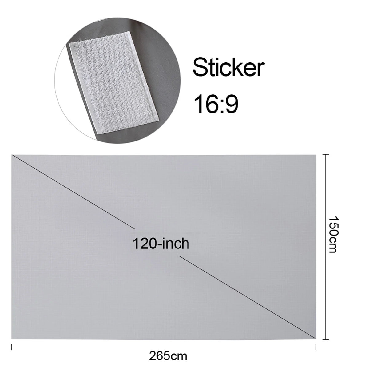 Portable Projector Screen Simple Curtain Anti-Light 60/70/80/100/120 Inches Projection Screens for Home Outdoor Office Projector