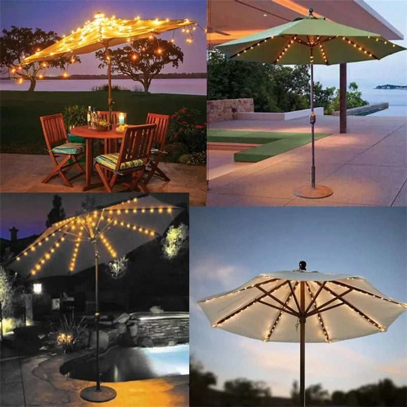 Solar LED String Lights, 5 m, 8 Modes and Remote Control