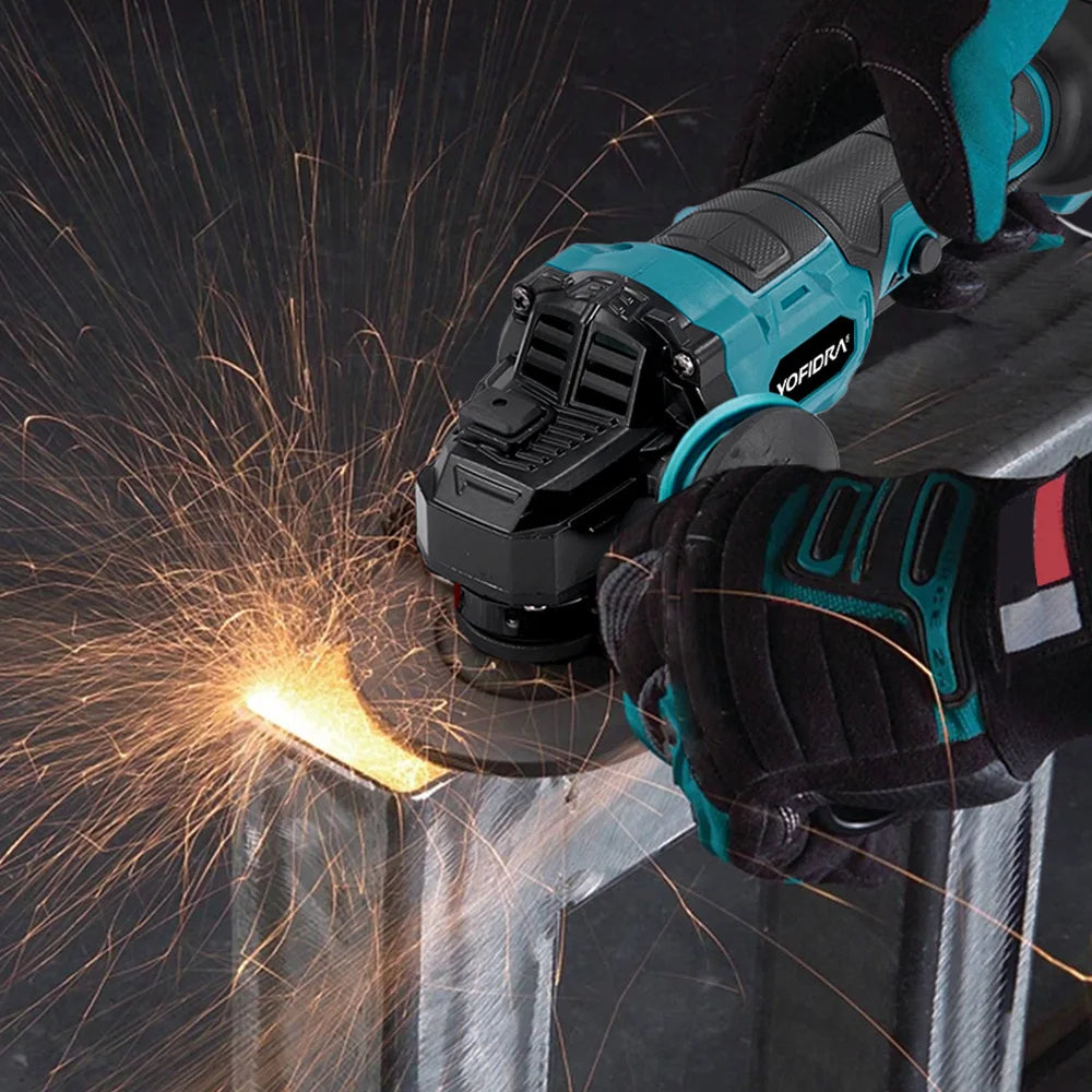2‑in‑1 Electric Brushless Angle Grinder for Woodworking & Cutting