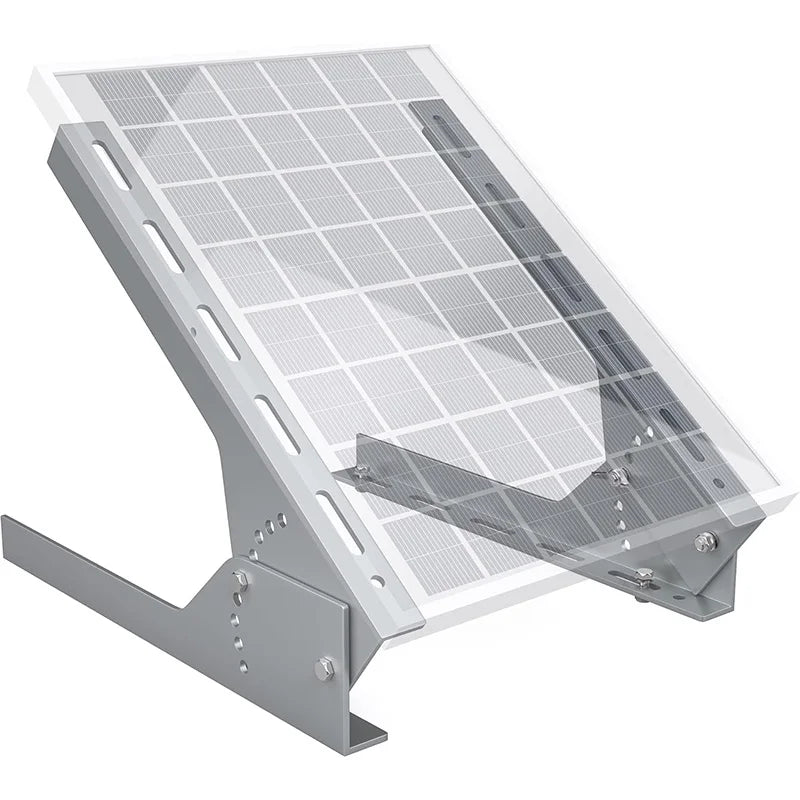 Solar Panel Mount - 13.8in Stand, Angle Adjustable (0-60 Degree), Mounting Brackets for 1 Solar Panel
