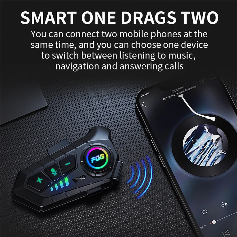 Bluetooth 5.3 motorfietshelm hoofdtelefoon - microfoonopties