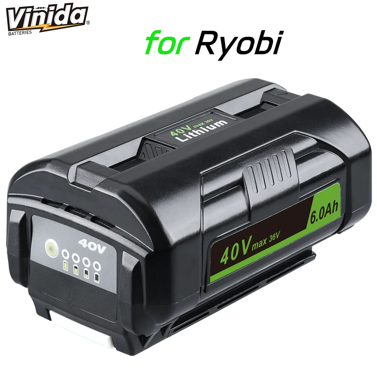 36V/40V 6.0Ah Lithium-Ion Battery Replacement with LED Indicator