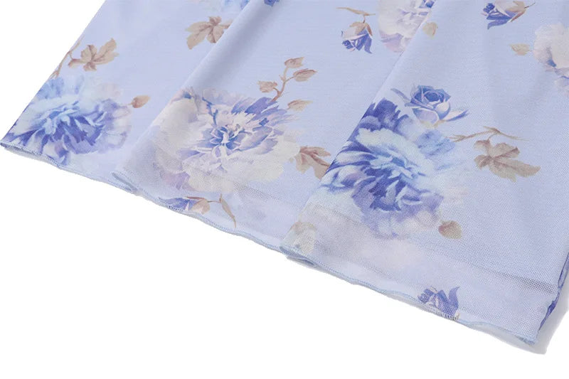 Cryptographic Summer Floral Print Plunge Maxi Dress Outfits Sexy Backless Fairy Sun Dresses Vacation Beachwear Vestido Coquette 