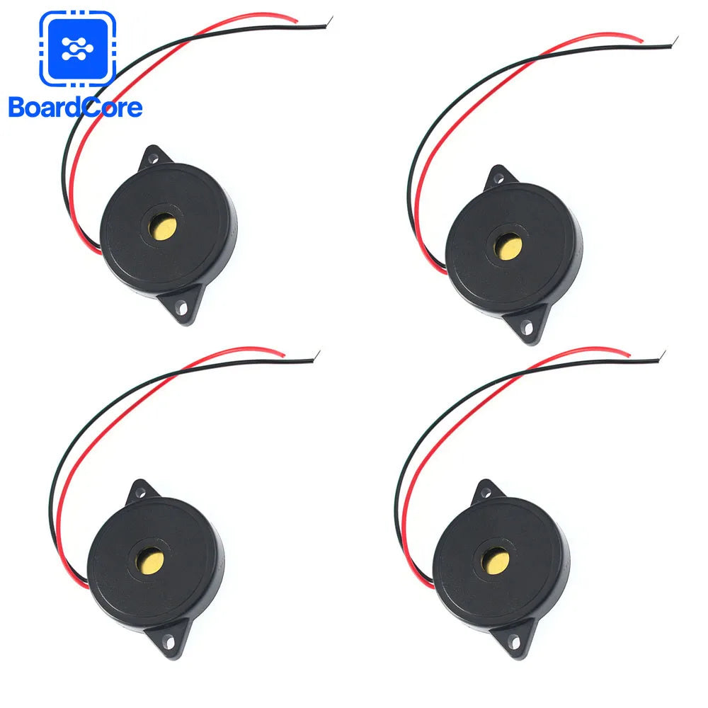 10-Pack 3040 Passive Piezoelectric Buzzers, 4 kHz, Pre-Wired