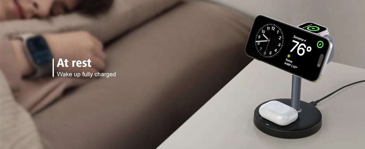 Three-in-One Magnetic Wireless Charging Stand