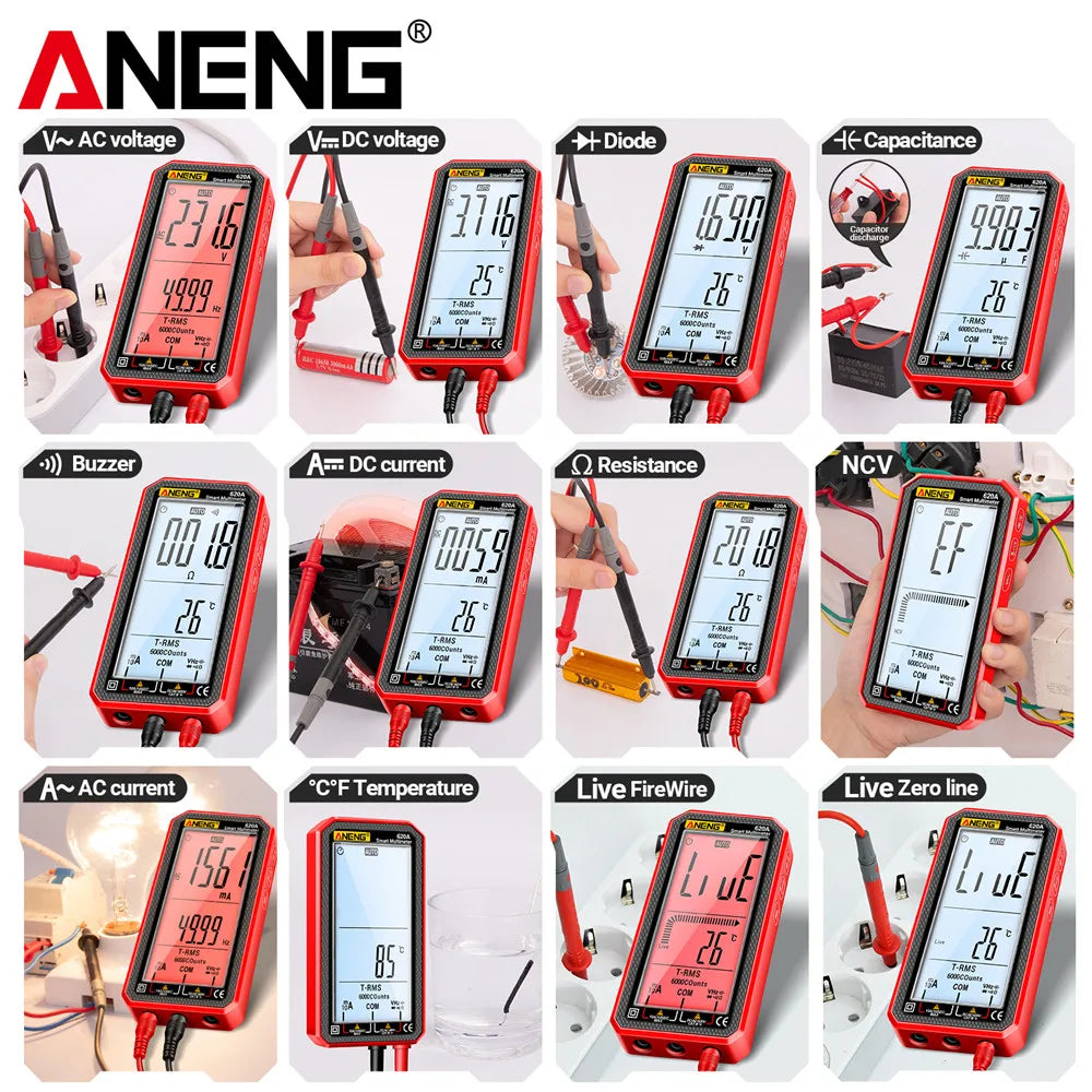 620A Auto-Ranging Digital Multimeter, 6000 Counts