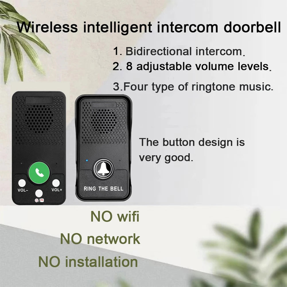 Rechargeable Wireless Voice Doorbell Intercom